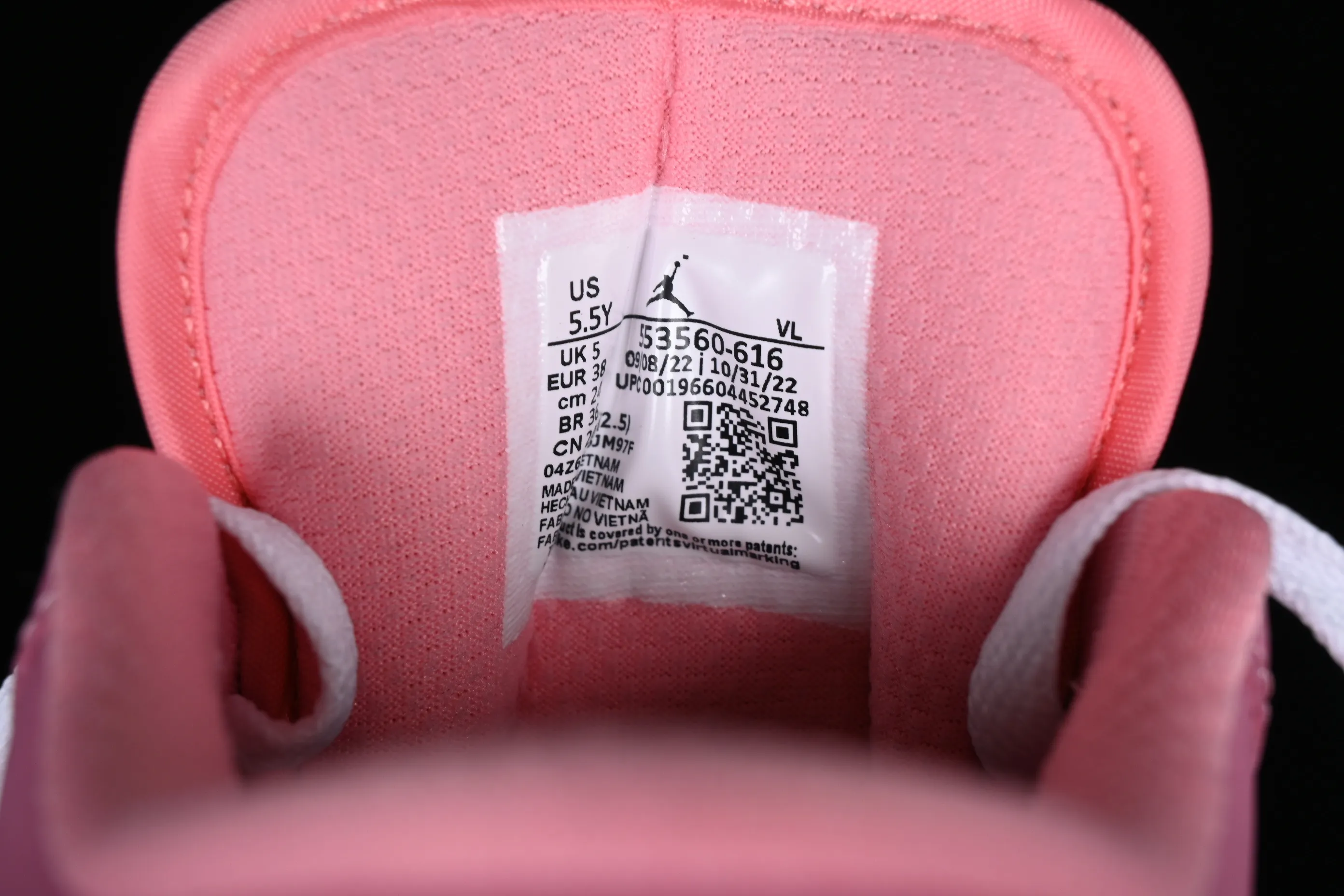 All categories Air Jordan Jordan series basketball shoes Air Jordan 1 Low G version pure original Air Jordan 1 Low "Desert Berry" AJ1 Joe 1 pink and white low-top cultural basketball shoes 553560-616